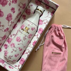 STANLEY x LoveShackFancy “Ribbon Rosa” Slim 20oz bottle